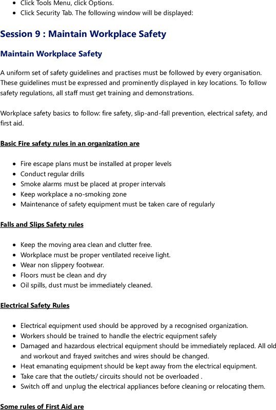 Thumbnail for It work place safety