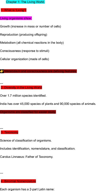 Thumbnail for Neet standard biology notes