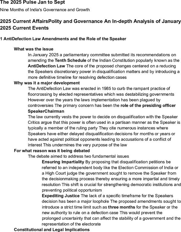 Thumbnail for The 2025 Pulse Jan to Sept Nine Months of India's Governance and Growth
