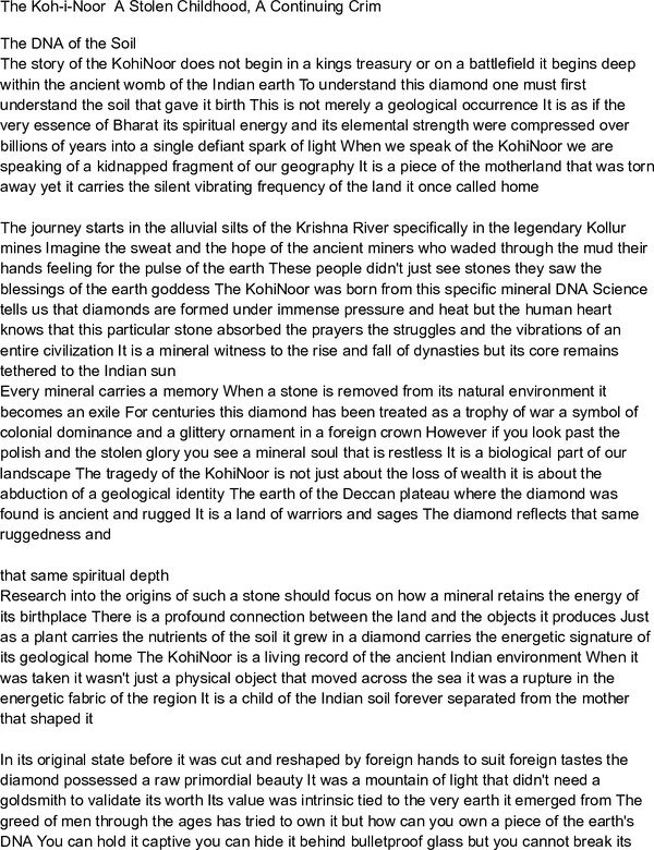 Thumbnail for The Koh-i-Noor  A Stolen Childhood, A Continuing Crim