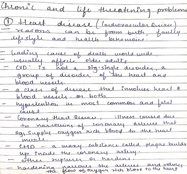 Thumbnail for Chronic and life threatening problems