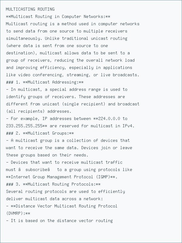 Thumbnail for Computer network unit 3 notes