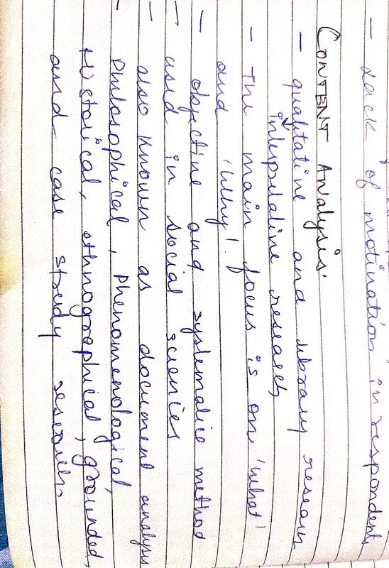 Content analysis, purpose and methods