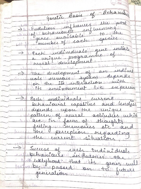 Genetic Basis of Behaviour, Chemical And Physical Structure of nuclear acid