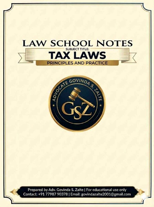 Thumbnail for Tax Laws notes by Adv Govinda Zalte