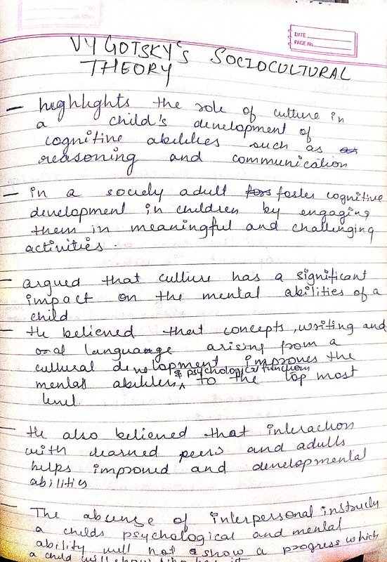 Theories of cognitive development