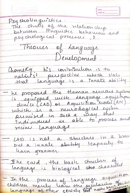 Theories of language development