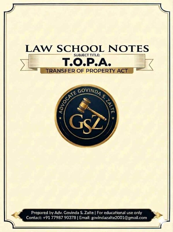 Transfer of property Act notes