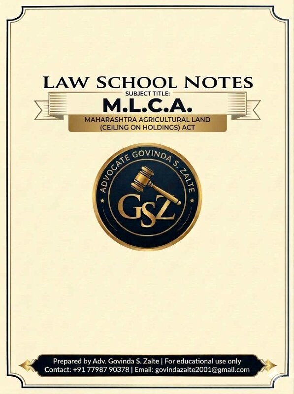 Thumbnail for Urban and Rural Land Ceiling Act notes