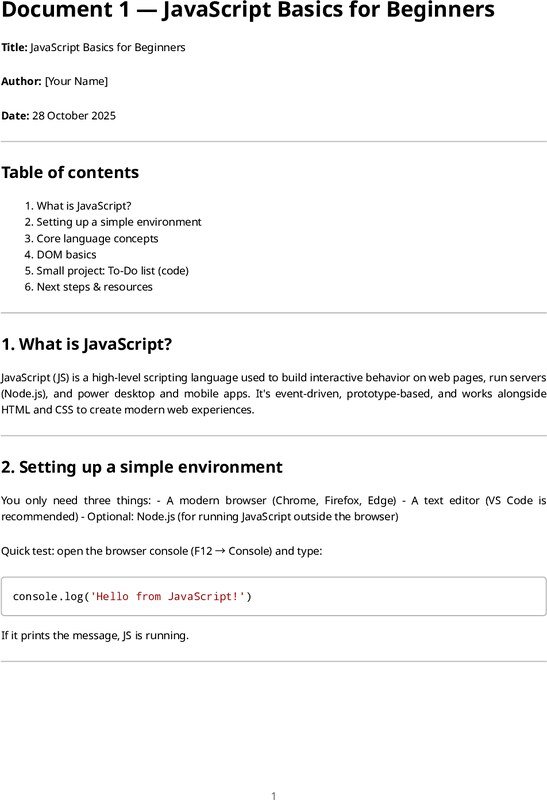 Thumbnail for Guide for java script Beginners