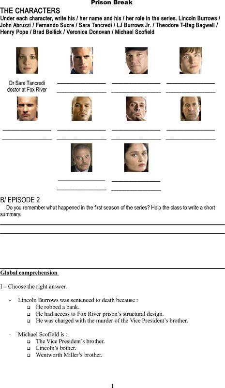 Thumbnail for Prison break characters over view
