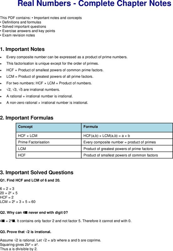 Real Number Important questions (Don't Miss)