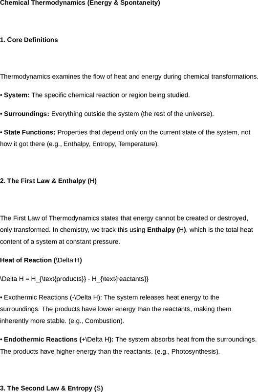 Thumbnail for Chemical Thermodynamics (Energy & Spontaneity)