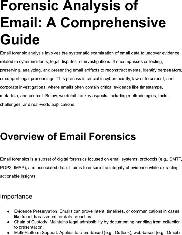 Thumbnail for Forensic Analysis of Email-A Comprehensive Guide