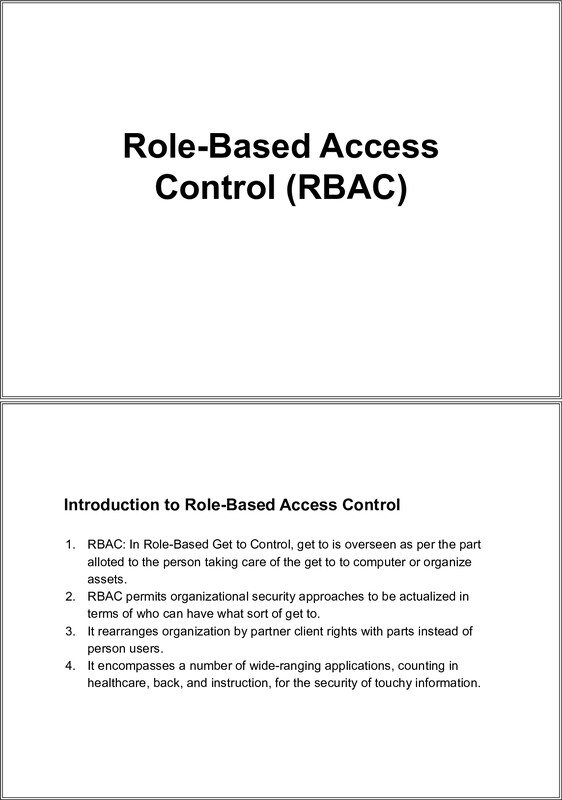 Thumbnail for Role-Based Access Control (RBAC)