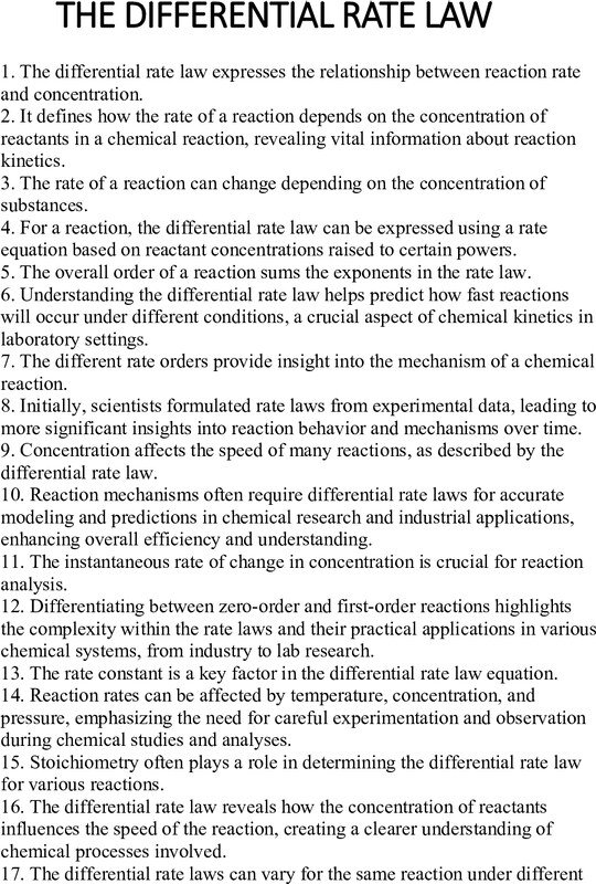 Thumbnail for THE DIFFERENTIAL RATE LAW
