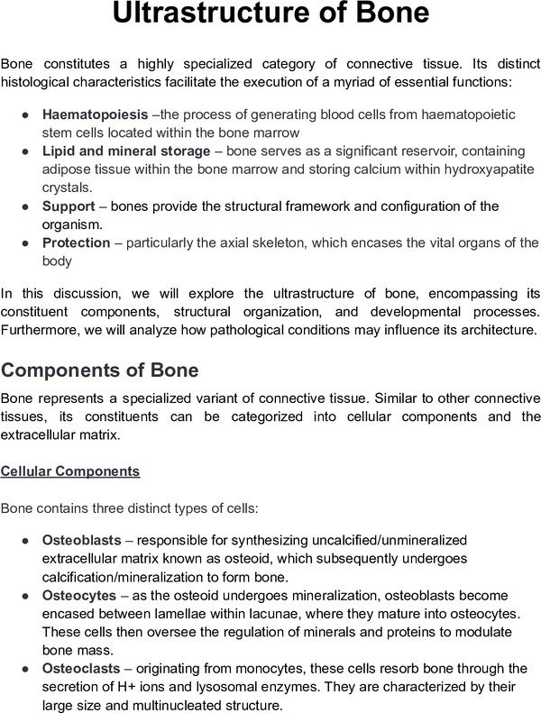 Thumbnail for Ultrastructure of Bone