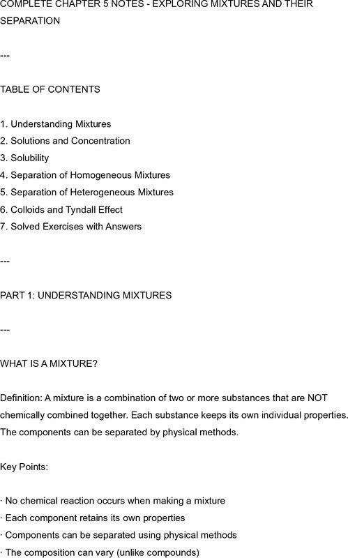 Thumbnail for Chapter 5: Exploring Mixtures and their Separation