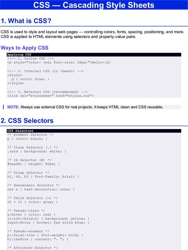 Thumbnail for CSS notes