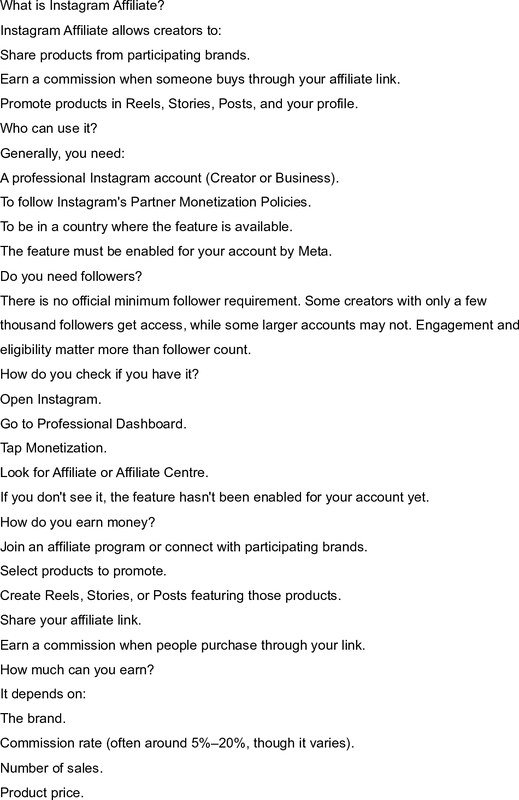 Thumbnail for INSTAGRAM AFFILIATE PROGRAMS